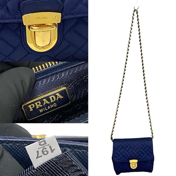 PRADA Blue Shoulder Bag - Picture 3 of 8
